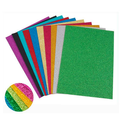 Papel glitter purpurina A4 10 unidades Foska3