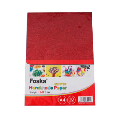 Papel con Purpurina Glitter A4 160g 10 und HM1160G Foska