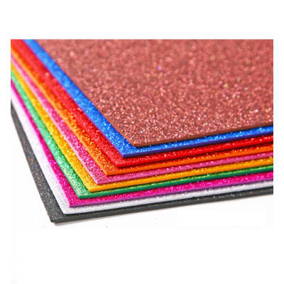 Goma Eva Glitter 10 Colores 20x30cm HM2001G Foska2