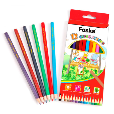 Lápices de colores Alta calidad 12 colores Foska5