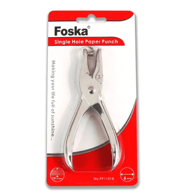 Perforadora de papel 1 orificio FOSKA