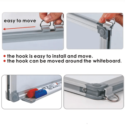 Pizarra blanca 90x150 (marco de aluminio, fondo de metal)