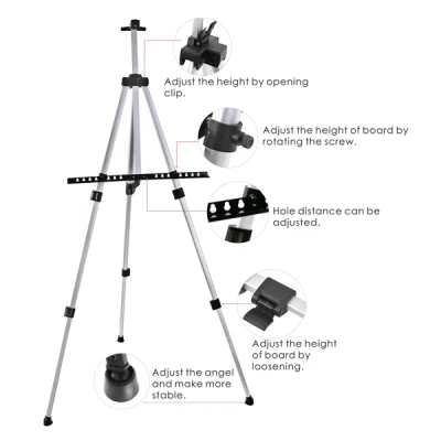 Caballete atril artista de aluminio 165cm