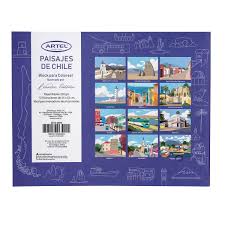 Block Para Colorear Paisajes de Chile ARTEL1