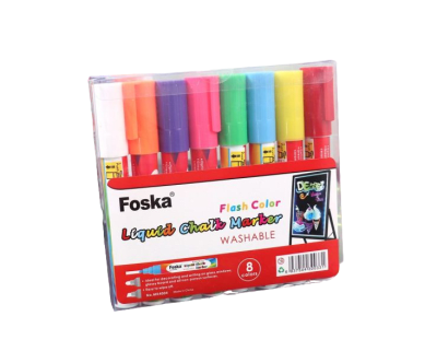 8 marcadores de tiza líquida colores
