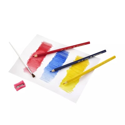 Lápices Acuarelables con Pincel 12und + Sacapuntas Faber-Castell
