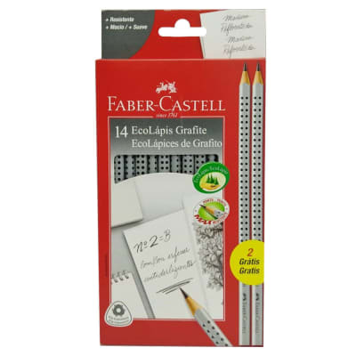 Lápiz grafito Eco triangular con grip 12 +2 und  B N° 2 FABER CASTELL