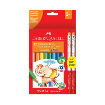 Lapices de colores Jumbo12 und + 2 grafito FABER CASTELL