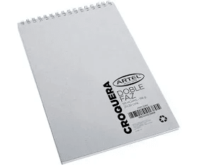 Croquera Doble Faz Espiral 21x32cm 50 Hojas Artel