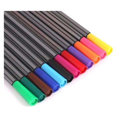 Plumón Fineliner Set 12 Colores LP1006 Foska