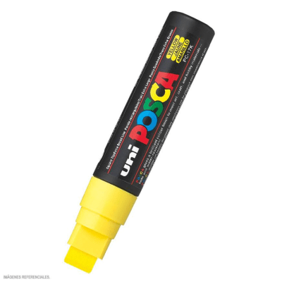 Marcador Acrílico Amarillo PC-17K Punta Rectangular XXL Posca