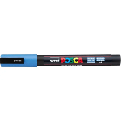 Marcador Acrílico Azul Cielo PC-3M Punta Fina Posca