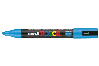 Marcador Acrílico Azul Claro PC-5M Punta Media Posca