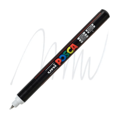 Marcador Acrílico Blanco PC-1MR Punta Extra Fina Posca
