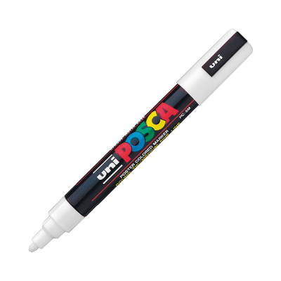 Marcador Acrílico Blanco PC-5M Punta Media Posca