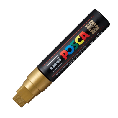 Marcador Acrílico Dorado PC-17K Punta Rectangular XXL Posca