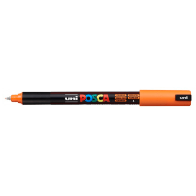 Marcador Acrílico Naranja PC-1MR Punta Extra Fina Posca