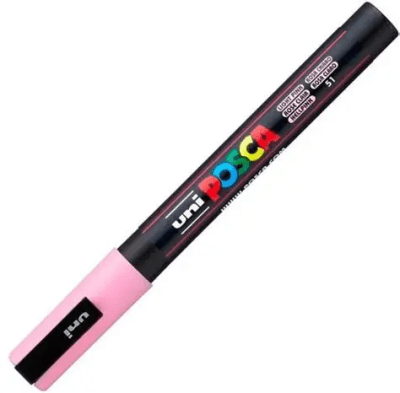 Marcador Acrílico Rosa Claro PC-3M Punta Fina Posca