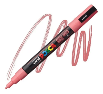 Marcador Acrílico Rosa Coral PC-3M 0.9-1.3mm Posca