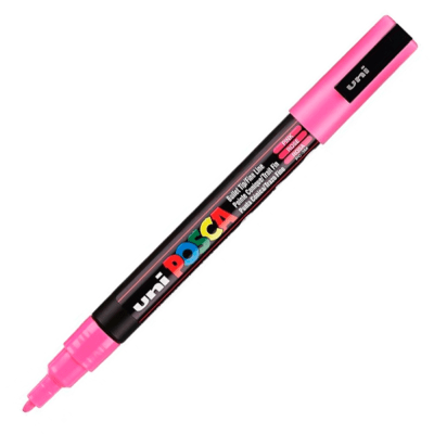 Marcador Acrílico Rosa PC-3M Punta Fina Posca