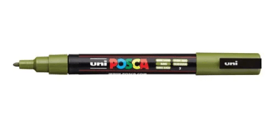 Marcador Acrílico Verde Caqui PC-3M 0.9-1.3mm Posca