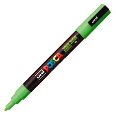 Marcador Acrílico Verde Manzana PC-3M 0.9-1.3mm Posca