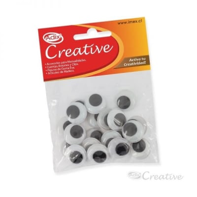Ojo 20mm 20u Negro (009) CREATIVE1