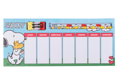 Planificador Semanal Snoopy con Accesorios Mooving