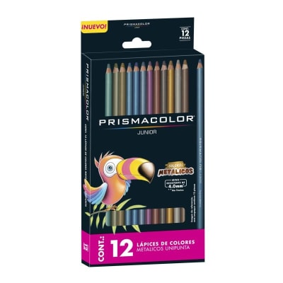 Lápices de 12 Colores Metálicos Unipunta PRISMACOLOR Jr.1