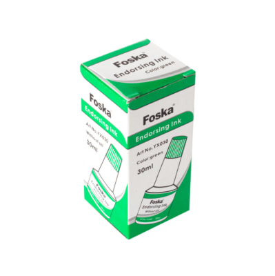 Tinta para Tampón Verde 30ml YX030 Foska