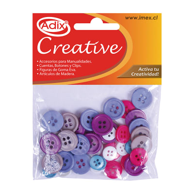 Botón Plástico Surtido 48u (002) CREATIVE1