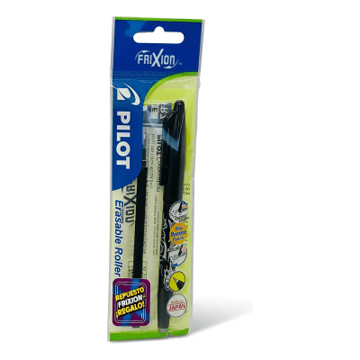 LAPIZ TINTA PILOT FRIXION 0.7 NEGRO BORRABLE CON REPUESTO DE REGALO1