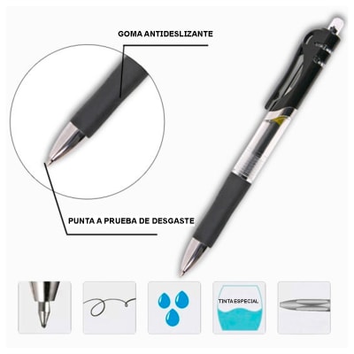 Pack 12 lápices tinta gel roja Foska pasta boligrafo