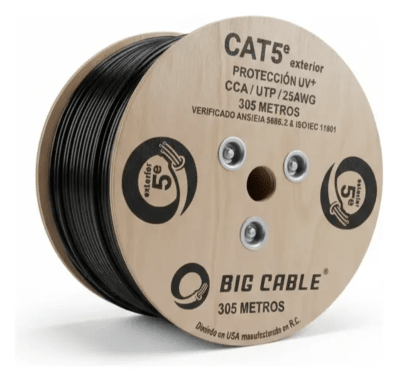 Cable Red Externo Utp Cat 5e 305mt Big Cable1