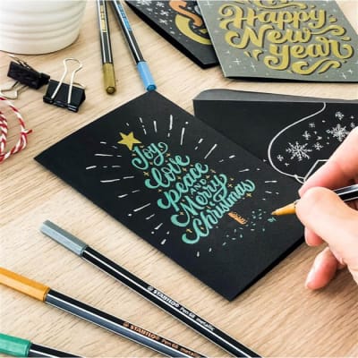 Stabilo 6 Pen 68 Metallic Marcadores Metálicos Caja Metálica