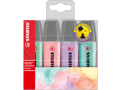 Set 4 Destacadores Pastel 70/4-2 Stabilo Boss