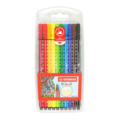 Set 10 Rotuladores Punta Fibra Stabilo Pen 683