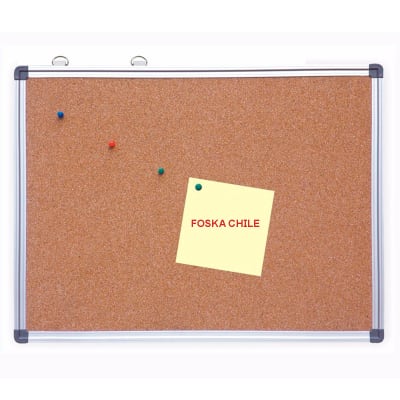 Pizarra de corcho 45 x 60 cm marco aluminio