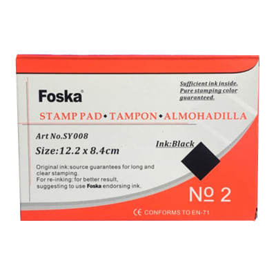Almohadilla para Sellos Negro Foska