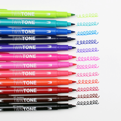 Tombow Twintone 12 Colores Brights