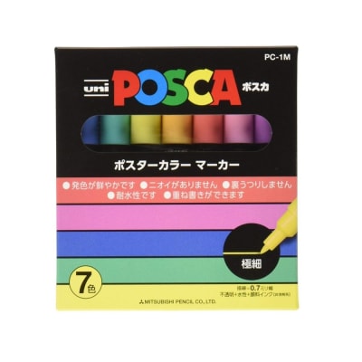 Posca Set 7 Colores Pastel 1M