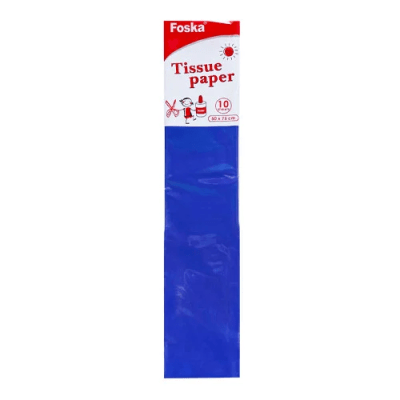 10 Papel volantín seda azul marino 50 x 75 cm
