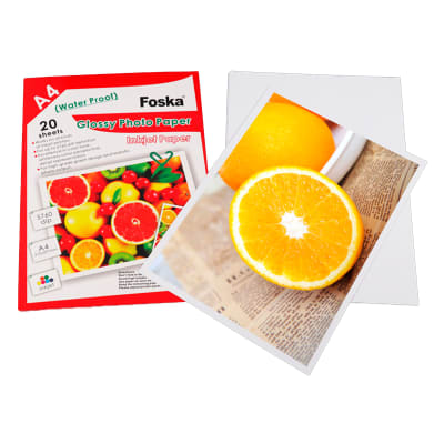 Papel fotografico Glossy A4 a prueba de agua Foska3