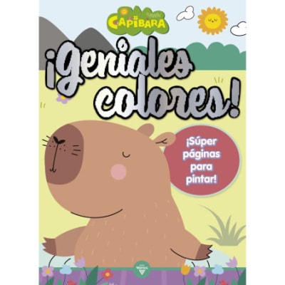 Libro Colorea 16 Páginas Capibara Mooving