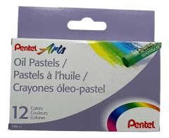 Set 12 Crayones Óleo Pastel Graso Pentel