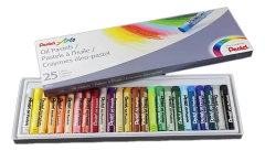 Set 25 Crayones Óleo Pastel Graso Pentel