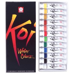 Set Acuarela Koi Water 12 Colores 12ml Sakura