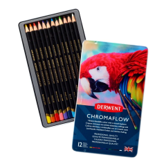Lápices de Colores Chromaflow 12 und Estuche Metal Derwent