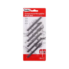 Set 6 Carboncillos 2B 4B 5B AB2005 Foska