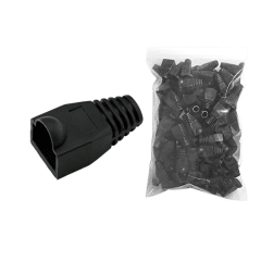 Capuchon Negro RJ45 Cat5E 100Und BIG CABLE
